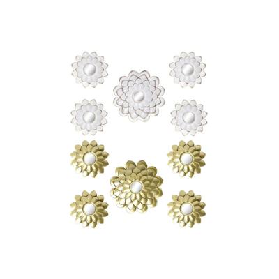Set spiegels DKD Home Decor Spiegel Champagne Gouden Wit PP 2 Stuks (35 x 1,5 x 35 cm)