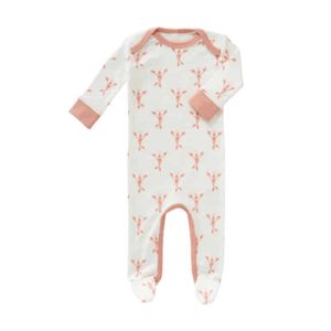 Fresk pyjama met voetjes Lobster coral pink Maat