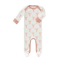 Fresk pyjama met voetjes Lobster coral pink Maat