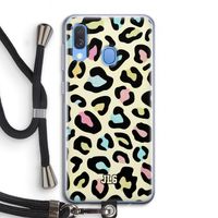 Leopard pattern: Samsung Galaxy A40 Transparant Hoesje met koord