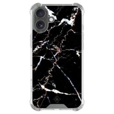 iPhone 16 shockproof hoesje - Marmer zwart