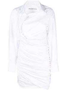 Alexander Wang asymmetric cotton shirtdress - Blanc