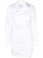 Alexander Wang asymmetric cotton shirtdress - Blanc - thumbnail