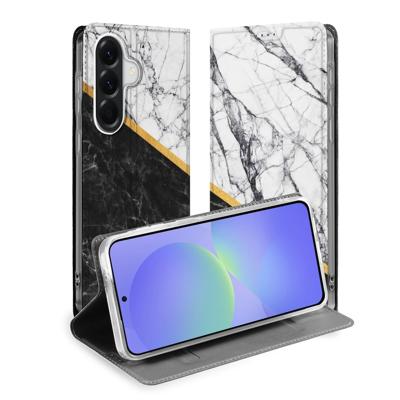 Book Cover Samsung Galaxy A37 Marble White Black