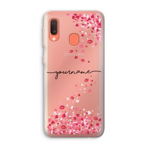Hartjes en kusjes: Samsung Galaxy A20e Transparant Hoesje