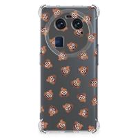 Doorzichtige Silicone Hoesje voor OPPO Find X6 Poep Emojis