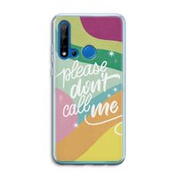 Don't call: Huawei P20 Lite (2019) Transparant Hoesje