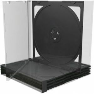 MediaRange BOX23 CD-doosje Jewel case 2 schijven Zwart, Transparant