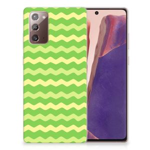 Samsung Note 20 TPU bumper Waves Green