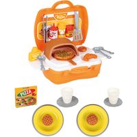 Pilsan speelgoed pizzaset oranje 35-delig - thumbnail