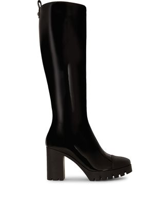 Giuseppe Zanotti bottes à bout contrastant - Noir