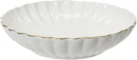 Decoris schaal porselein rond 20x4.5cm wit
