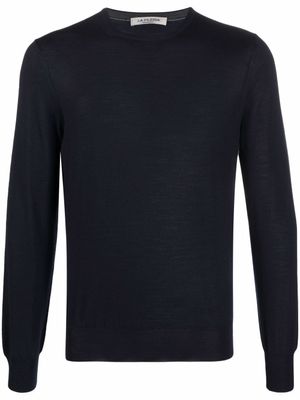 Fileria pull en laine vierge à col rond - Bleu