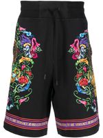 Versace Jeans Couture short de sport à imprimé abstrait - Noir