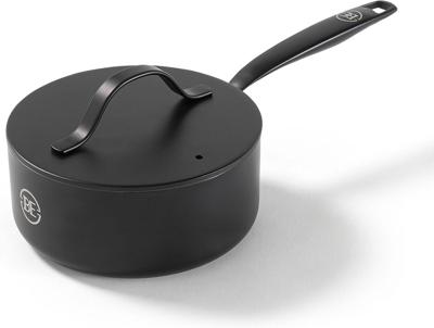 BE Living Steelpan met deksel ø 18 cm - keramische anti-aanbaklaag - PFAS-vrij - geschikt voor alle warmtebronnen - zwart
