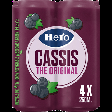 Hero Cassis The Original 4 x 250 ml bij Jumbo