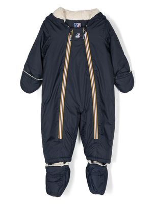 K Way Kids combinaison de ski matelassée à capuche - Bleu