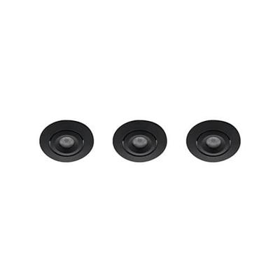 Set 3x Alpha LED mini spot kantelbaar 3Watt rond ZWART IP68 dimbaar