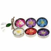 Kaarsen Frangipani Bloemen (Set van 3) - thumbnail