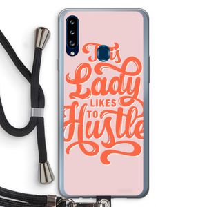 Hustle Lady: Samsung Galaxy A20s Transparant Hoesje met koord