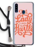 Hustle Lady: Samsung Galaxy A20s Transparant Hoesje met koord