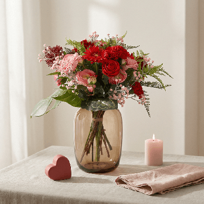 Handgebonden Kunstboeket Vivia Evora 45 cm