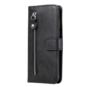 Samsung Galaxy S21 hoesje - Bookcase - Pasjeshouder - Portemonnee - Rits - Kunstleer - Zwart