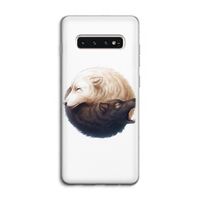 Yin Yang Wolves: Samsung Galaxy S10 4G Transparant Hoesje