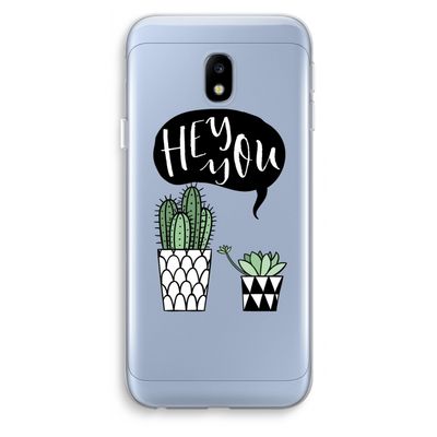 Hey you cactus: Samsung Galaxy J3 (2017) Transparant Hoesje