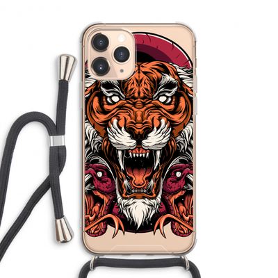 Tiger and Rattlesnakes: iPhone 11 Pro Max Transparant Hoesje met koord