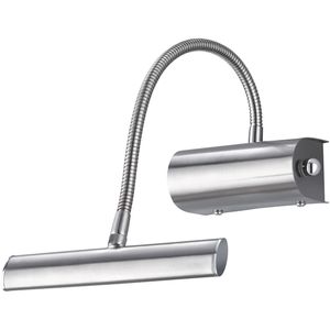 LED Spiegelverlichting - Schilderijverlichting - Trion Curty - 4W - Warm Wit 3000K - Dimbaar - Ovaal - Mat Nikkel - Aluminium