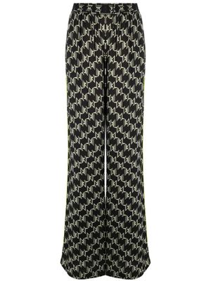 Karl Lagerfeld pantalon ample à motif monogrammé - Noir