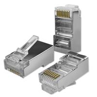 Qoltec 54554 Modulaire RJ45-connector | CAT5e | FTP |Vergulde contacten | 100 stuks Qoltec 54554 Modulaire RJ45-connector | CAT5e | FTP |Vergulde contacten | 100 stuks