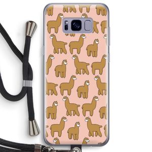 Alpacas: Samsung Galaxy S8 Plus Transparant Hoesje met koord