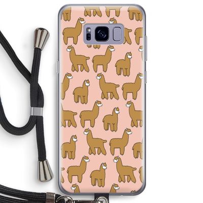 Alpacas: Samsung Galaxy S8 Plus Transparant Hoesje met koord