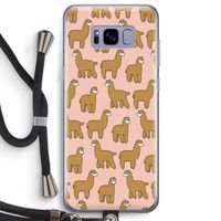 Alpacas: Samsung Galaxy S8 Plus Transparant Hoesje met koord