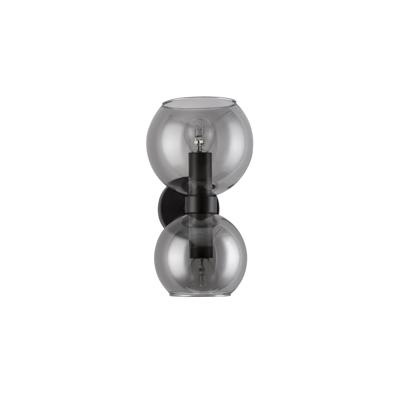 Lyora WandlampPalmer zwart met smoke glas - 9241120