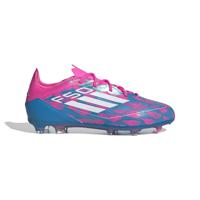 adidas F50 Pro Gras Voetbalschoenen (FG) Kids Blauw Roze Wit - thumbnail