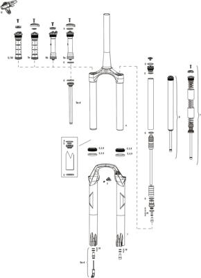 ROCKSHOX verende voorvork "recon silver rl" 29" susp.fork rs recon sil.rl 1 1/8" black oneloc