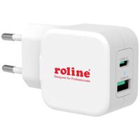 ROLINE USB Oplader met Eurostekker, 2 poorten (Type A QC3.0, Type C PD), 20W - thumbnail