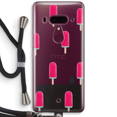 Waterijsje: HTC U12+ Transparant Hoesje met koord