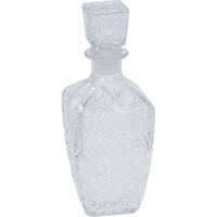 Glazen decoratie fles/karaf 900 ml/9,5 x 25 cm voor water of likeuren   -