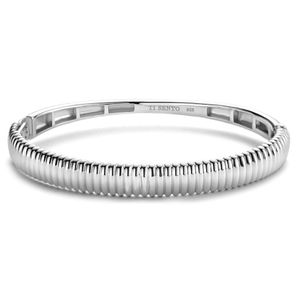 TI SENTO-Milano 2957SI Armband Bangle Ribbel zilver 7 mm 60 mm