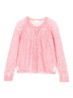 Il Gufo cardigan en maille ajourée - Rose - thumbnail