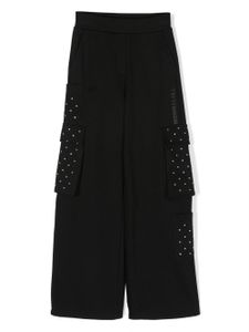 Monnalisa pantalon à logo imprimé - Noir