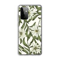 Wit bloemenpatroon: Samsung Galaxy A72 Transparant Hoesje