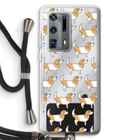 Doggy: Huawei P40 Pro Plus Transparant Hoesje met koord
