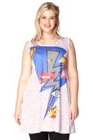 Yoek Singlet wide bot WOW! | Wit | Maat Plus