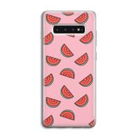 Watermeloen: Samsung Galaxy S10 4G Transparant Hoesje