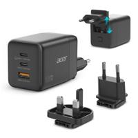 Acer GaN charger, 2 x USB-C + 1x USB-A ports Oplader Zwart